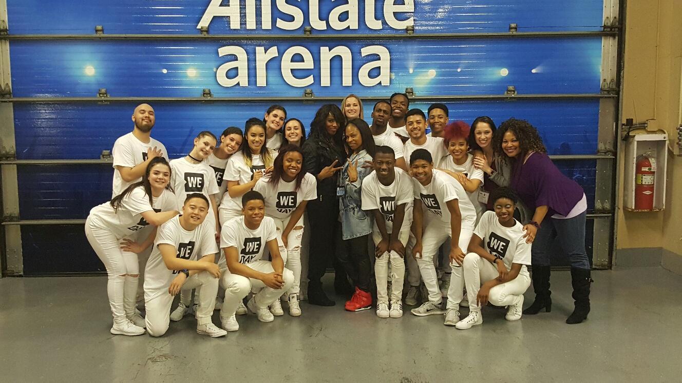Kim Keller-Lofton with Endure participants at Allstate Arena